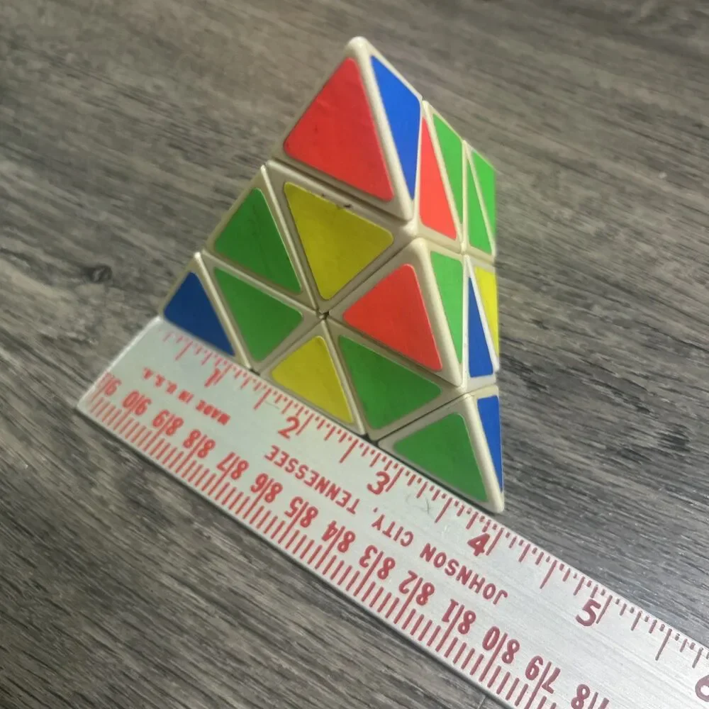Vintage 1980's  Pyraminx Pyramid Triangle Puzzle Toy Not Rubik's Cube by Tomy